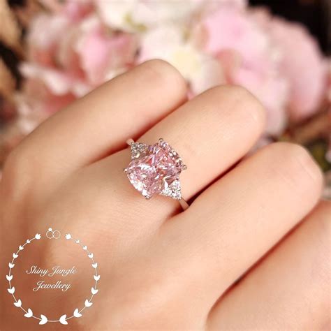 blue diamond pinky ring|pink diamond engagement ring unique.